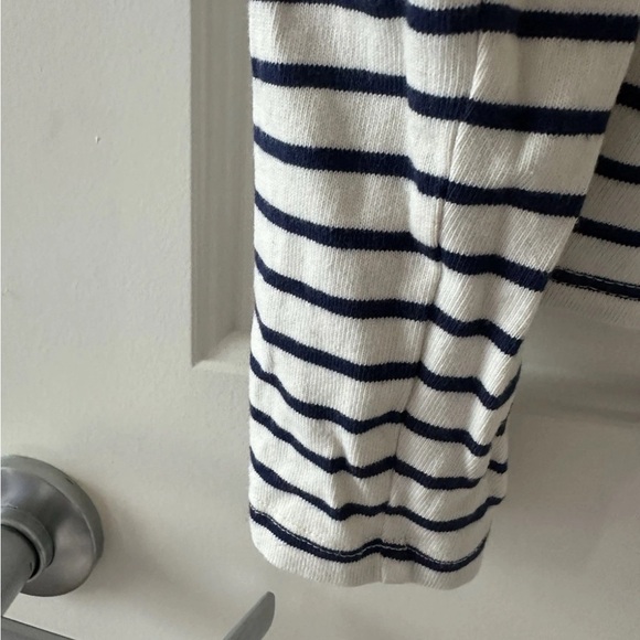 J. Crew Navy and White Striped Bow Back Blouse - Picture 6 of 8